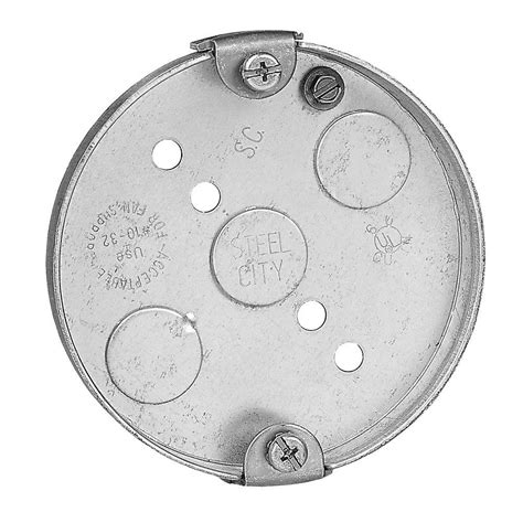 4 cubic in round pancake electrical box|4 inch metal electrical box.